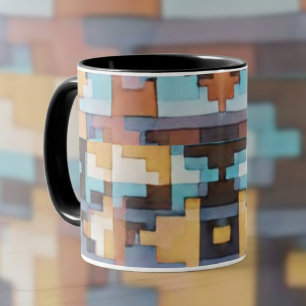 Abstract Southwest Inspired Earth Tones Mug