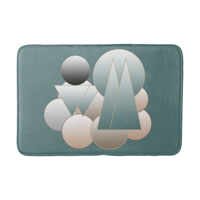 Abstract space art futuristic planet system bath mat (Front)