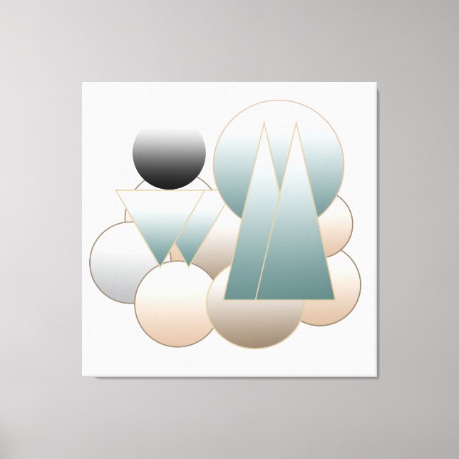 Abstract space art futuristic planet system canvas print (Front)