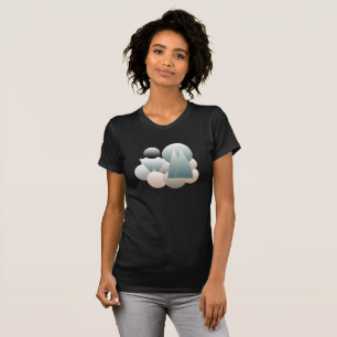 Abstract space art futuristic planet system T-Shirt