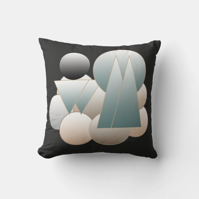 Abstract space art futuristic planet system throw pillow (Front)