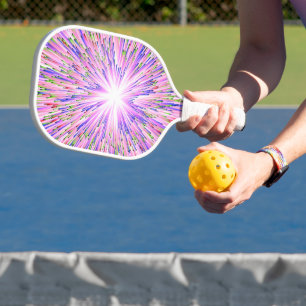 Abstract space bright pink pickleball paddle