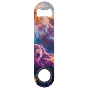 Abstract Space Nebula Art - Colorful Bottle Opener Bar Key