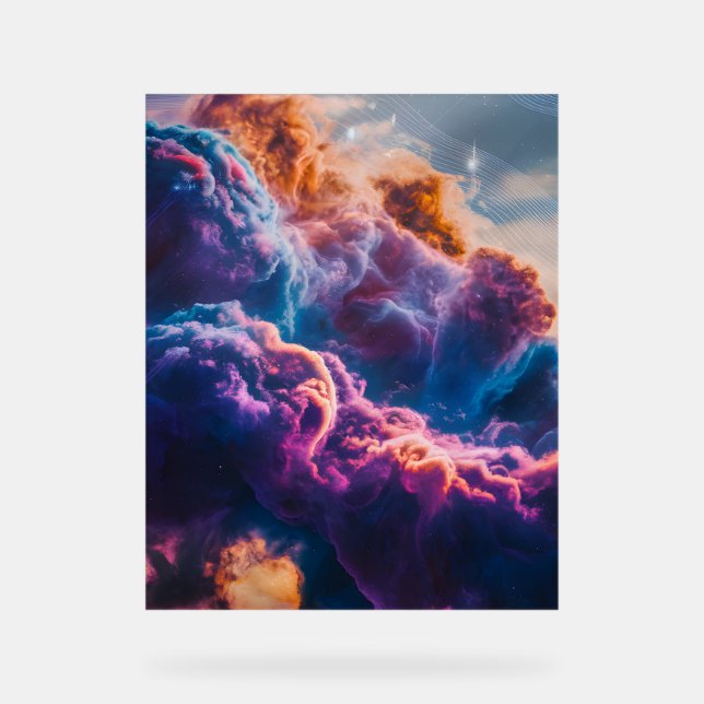 Abstract Space Nebula Art - Colorful Cosmic (Recto)