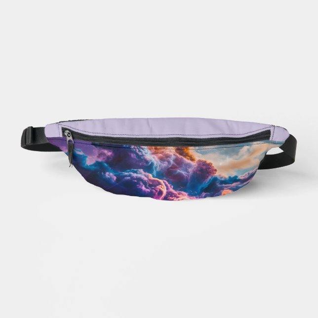 Abstract Space Nebula Art - Colorful Cosmic Fanny Pack (Front)