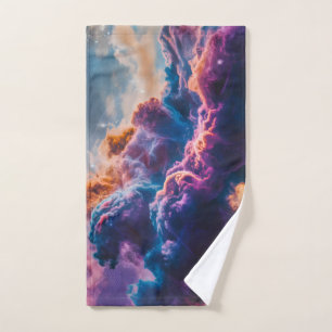 Abstract Space Nebula Art - Colorful Cosmic Hand Towel