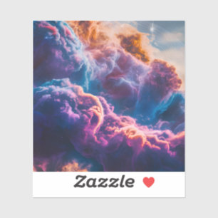 Abstract Space Nebula Art - Colorful Stickers