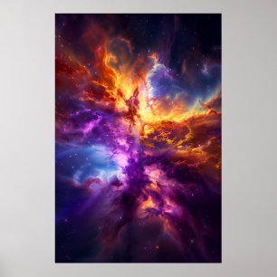 Abstract Space Nebula Art Print