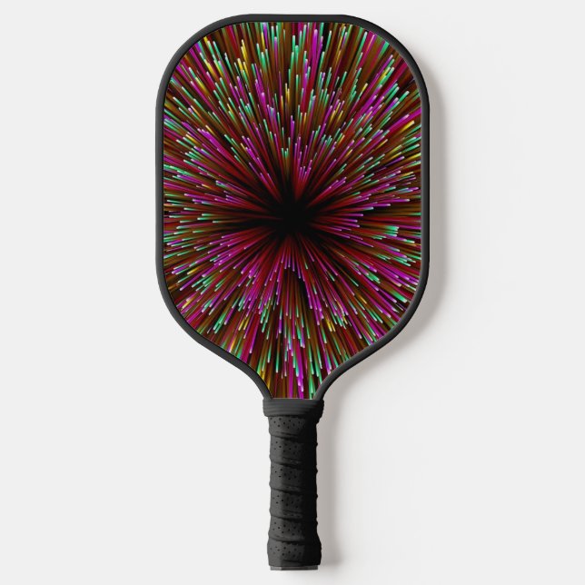 Abstract space pink blast pickleball paddle (Front)