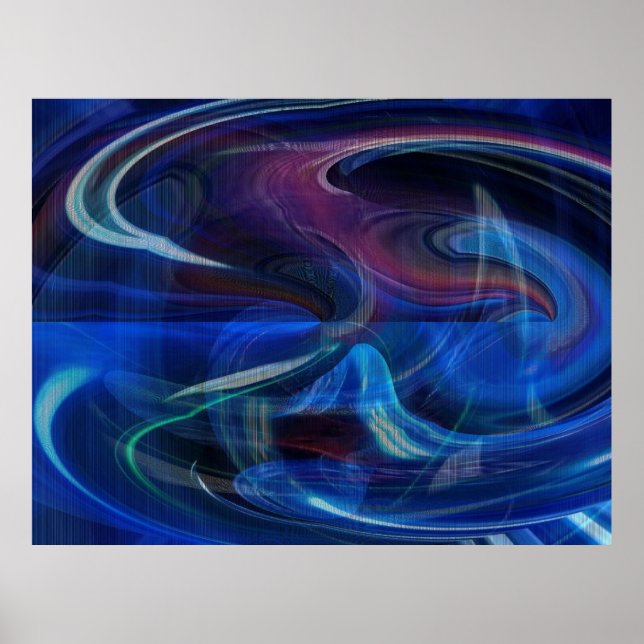 Abstract Space Ship Uncloaking Poster (Front)
