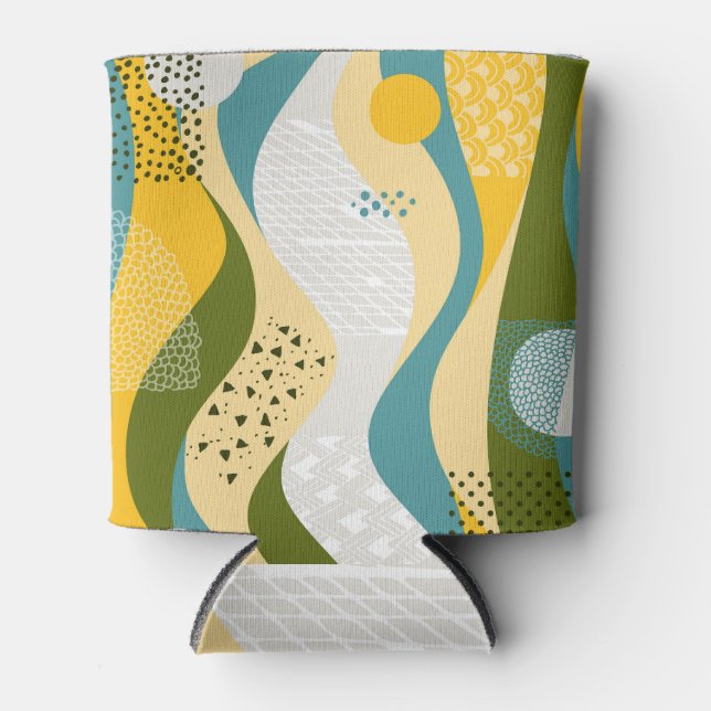 Abstract Space: Smooth Line Ornaments. Can Cooler (Front)