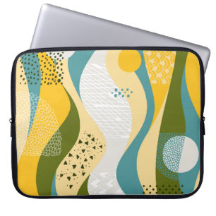 Abstract Space: Smooth Line Ornaments. Laptop Sleeve