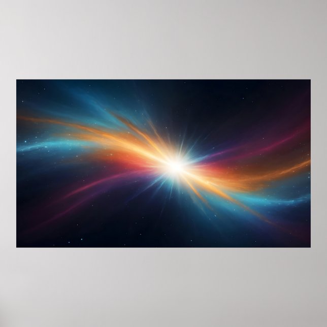 Abstract Space Supernova Vibrant Cosmic Explosion Poster (Front)