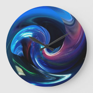 Abstract Spaceship Wall Clock