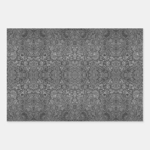 Abstract sparkle white and black samples wrapping paper sheet