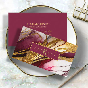 Abstract Sparkling Wine Red ID1018 Business Card