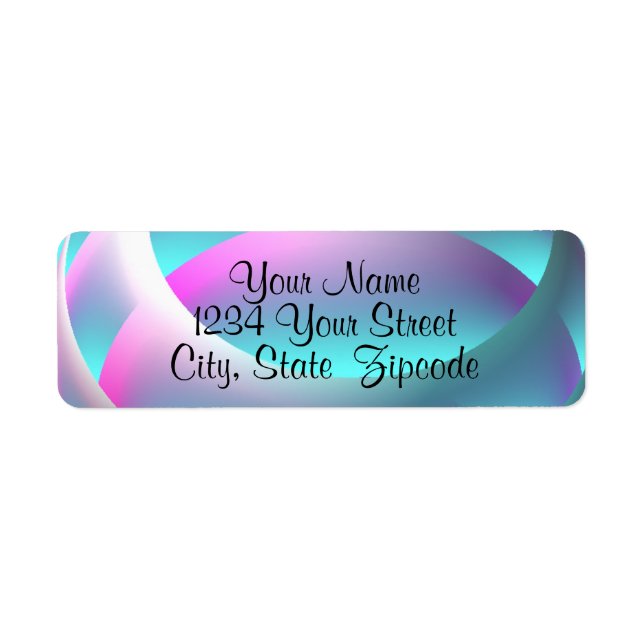 Abstract Sphere Return Address Labels (Front)