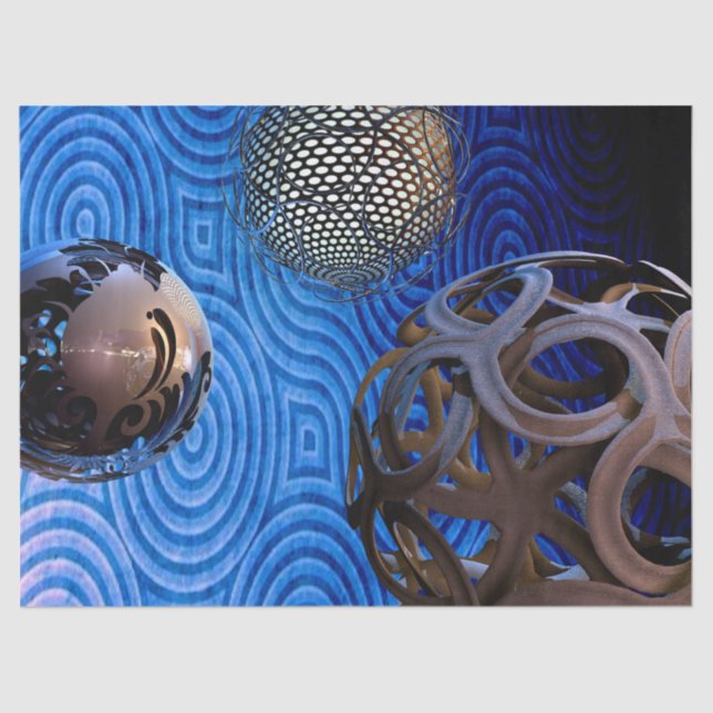 abstract spheres tissue paper (Front)