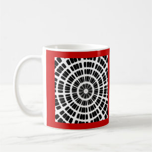 abstract spider web concentric pattern coffee mug