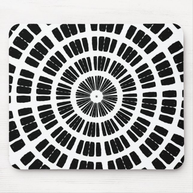 abstract spider web concentric pattern mouse pad (Front)