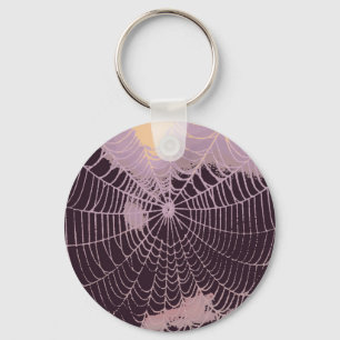 Abstract Spider  Web Keychain