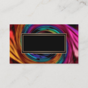 Abstract spiral, dark turquoise business card