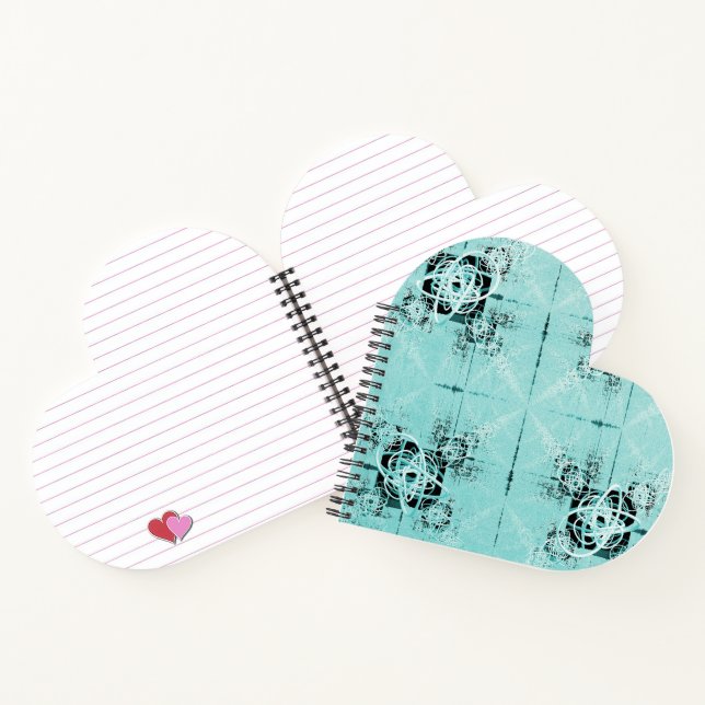 Abstract Spiral Delight Heart Notebook (Inside)