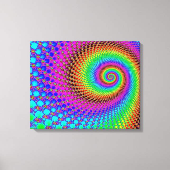 Abstract Spiral Fractal Canvas Print (Front)