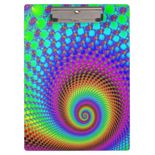 Abstract Spiral Fractal Clipboard