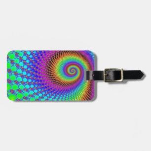Abstract Spiral Fractal Luggage Tag