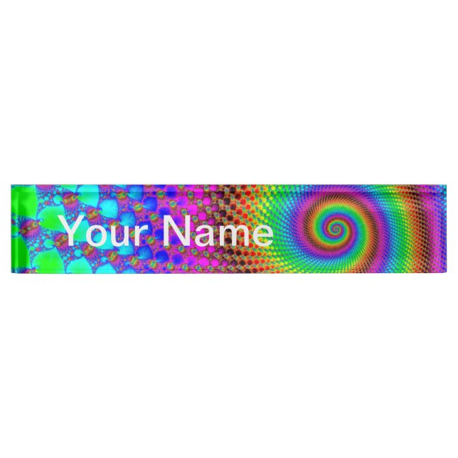 Abstract Spiral Fractal Nameplate (Front)