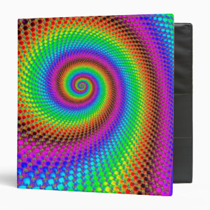 Abstract Spiral Fractal - neon coloured Binder