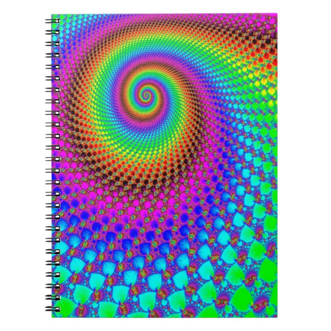 Abstract Spiral Fractal Notebook (Front)