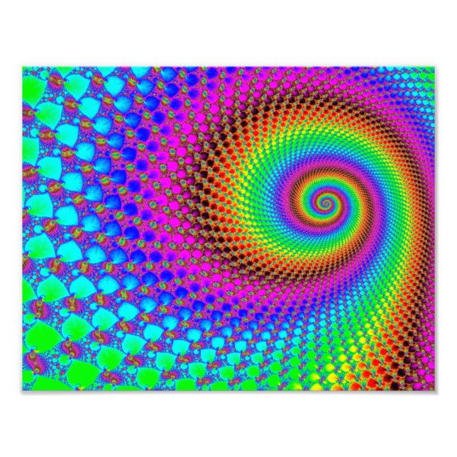 Abstract Spiral Fractal Photo Print (Front)
