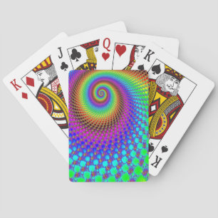 Abstract Spiral Fractal Playing Cards