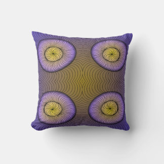 Abstract spiral geometric pattern (op art) throw pillow