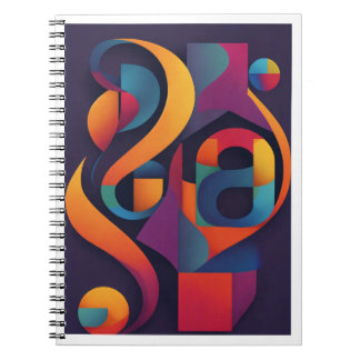 Abstract Spiral Notebook Cover