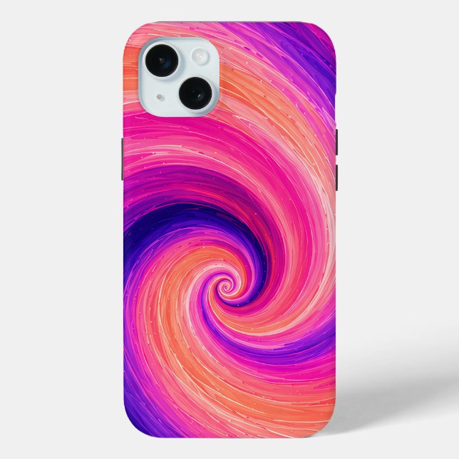 Abstract Spiral Paint Swirl Pattern Case-Mate iPhone Case (Back)