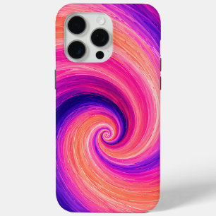 Abstract Spiral Paint Swirl Pattern iPhone 15 Pro Max Case