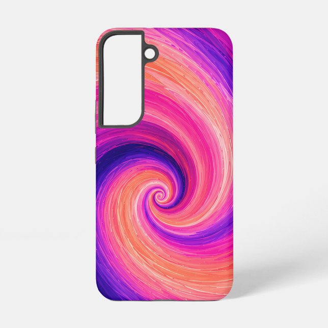 Abstract Spiral Paint Swirl Pattern Samsung Galaxy S22 Case (Back)