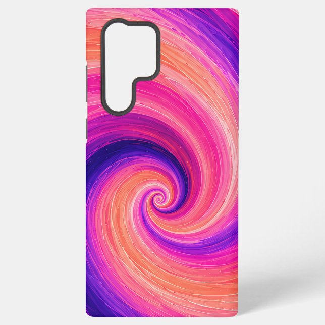 Abstract Spiral Paint Swirl Pattern Samsung Galaxy S22 Ultra Case (Back)