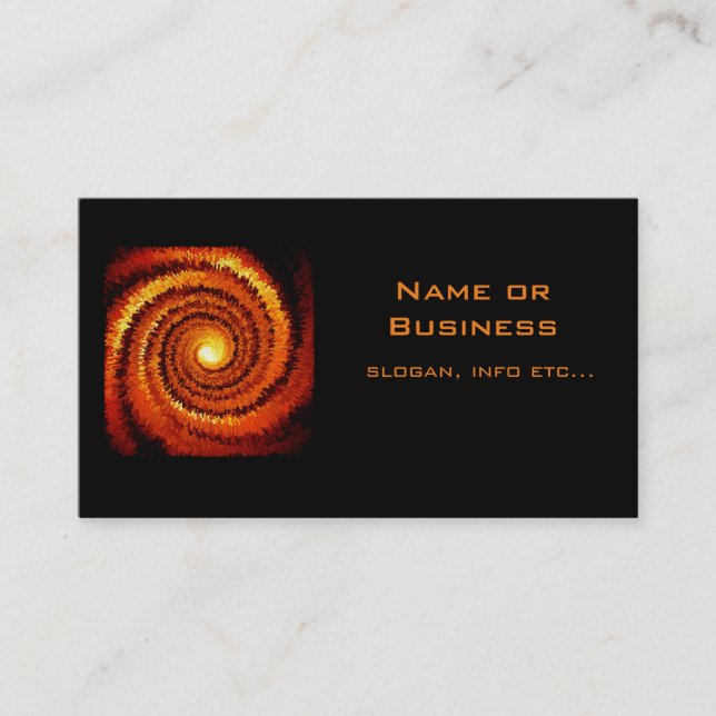 Abstract Spiral Sun Business Card (Front)