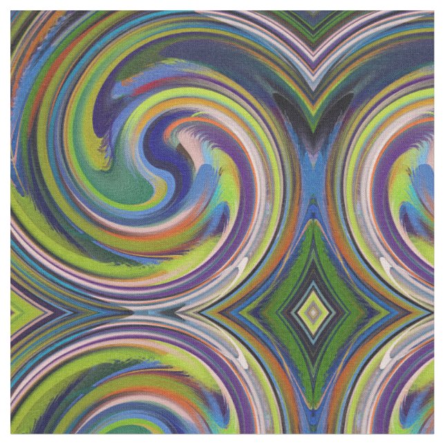 Abstract Spiral Swirl Pattern #106 Fabric (Close Up)