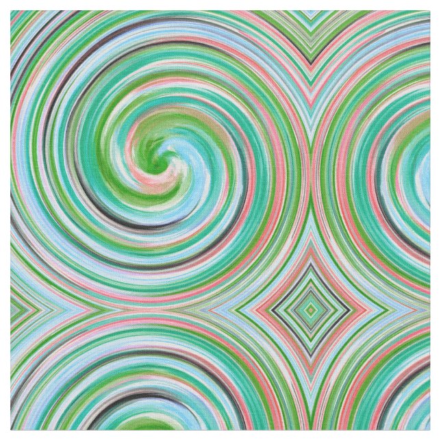Abstract Spiral Swirl Pattern Fabric (Close Up)