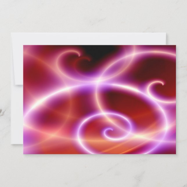 Abstract Spirals Digital Art Invitation (Front)