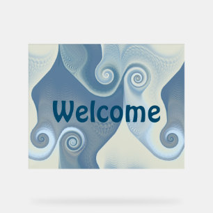 Abstract Spirals of Energy - seamless pattern 26 Acrylic Sign