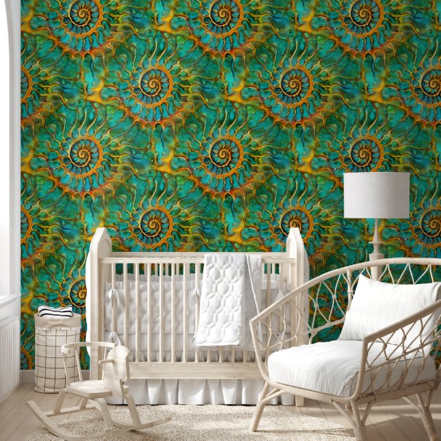 Abstract Spirals of Energy - seamless pattern 5 Wallpaper (Kids)