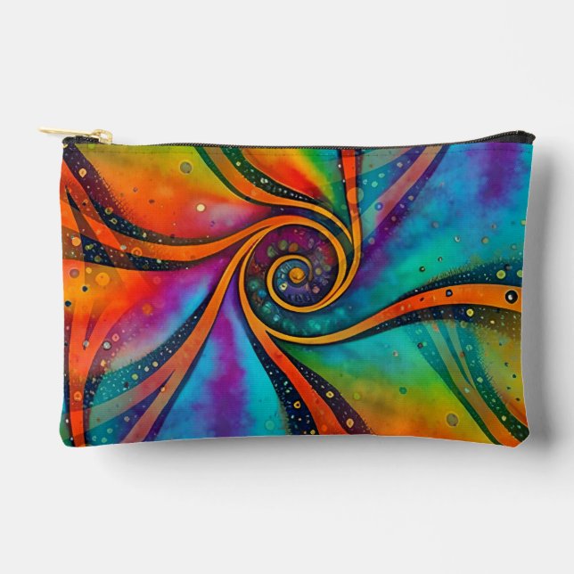 Abstract Spirals of Energy - seamless pattern 9 Accessory Pouch (Front)