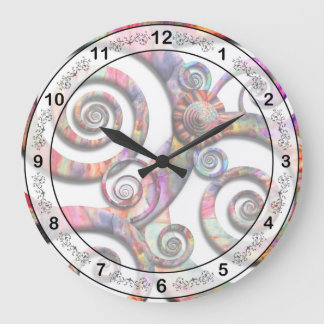 Abstract - Spirals - Wonderland Large Clock
