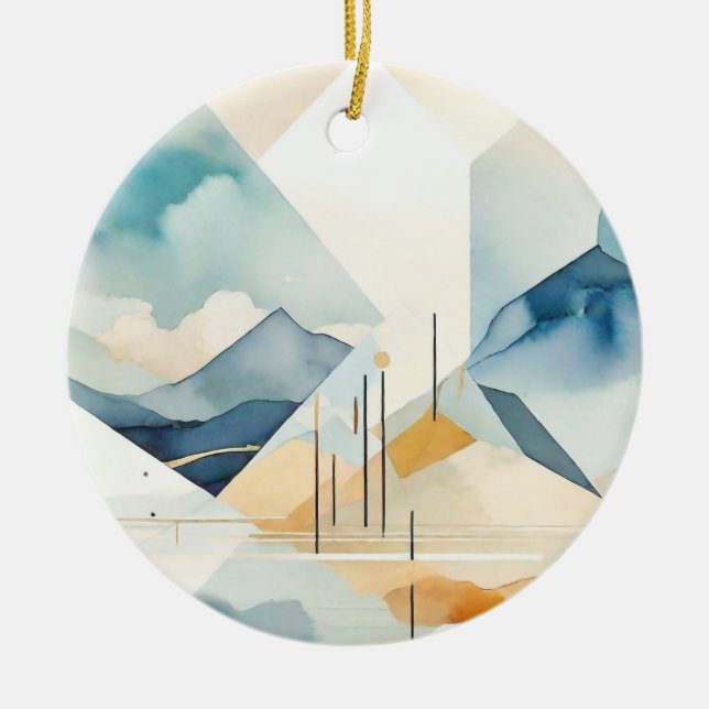 Abstract Spirit Ceramic Ornament (Front)